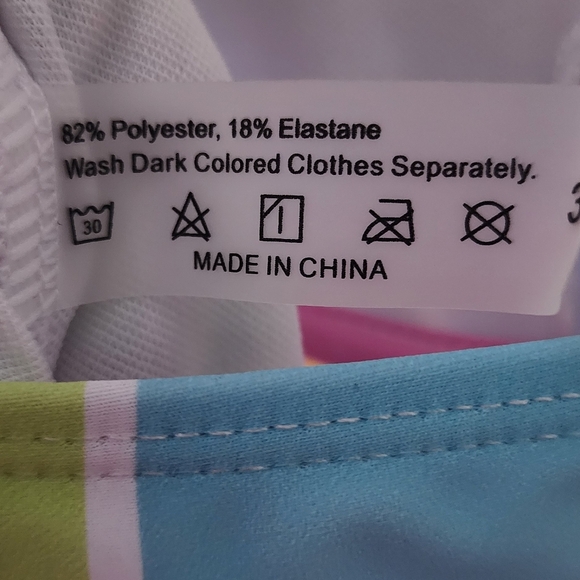 Colorful Striped One-Piece Swimsuit - Picture 6 of 6